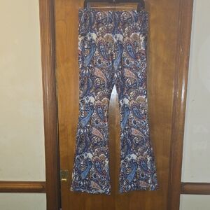 Hippie Style Bell Bottoms in Paisley Print Retro Remix
